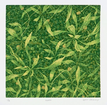 Verde - Reduction linocut - Image size 30x30cm